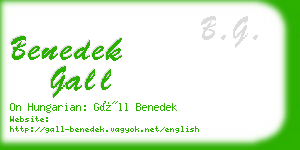 benedek gall business card